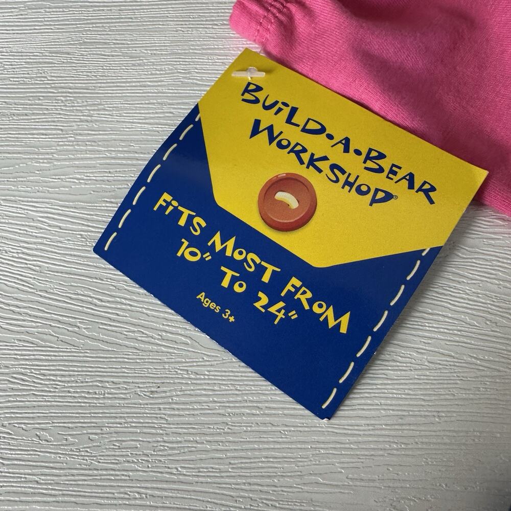 Build-a-Bear Workshop Clothes Bottoms Pink Pants Denim Skirt Bling Y2K BAB - Picture 6 of 10